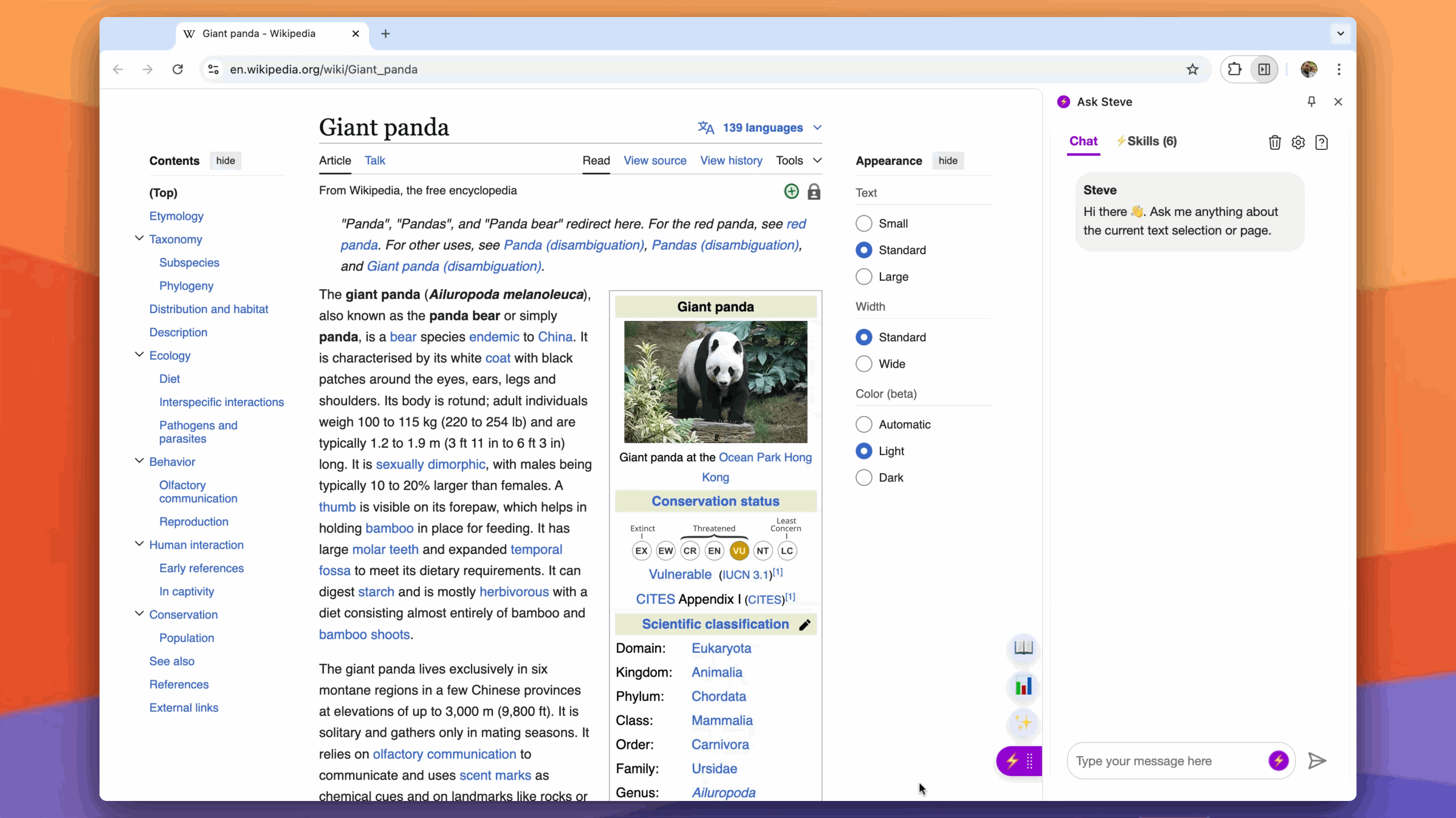 Chat with any web page
