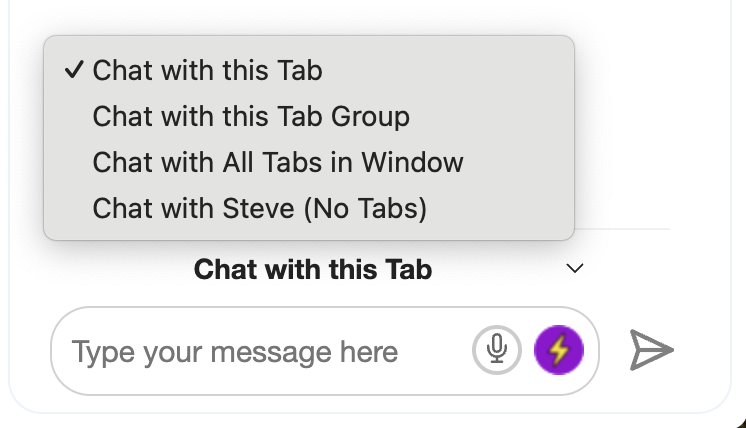 Chat or Run Agents with Multiple Tabs at Once with Ask Steve