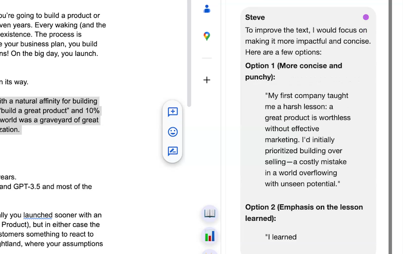 Use Ask Steve as Your AI Writing Assistant in Google Docs and Word 365